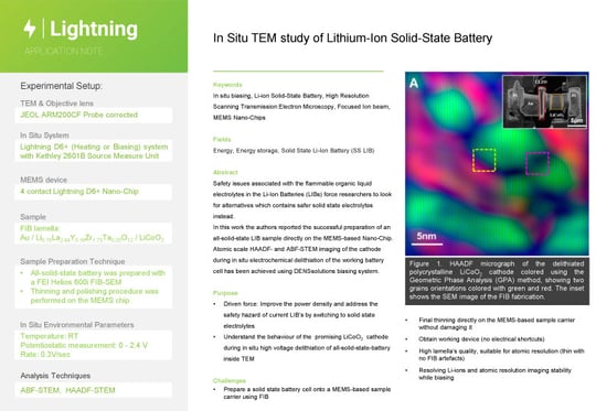 In Situ atomic-scale observation of electrochemical delithiation in a working solid state battery