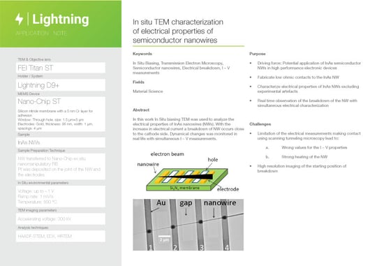 In Situ TEM Characterization of Electrical Properties of Semiconductor Nanowires