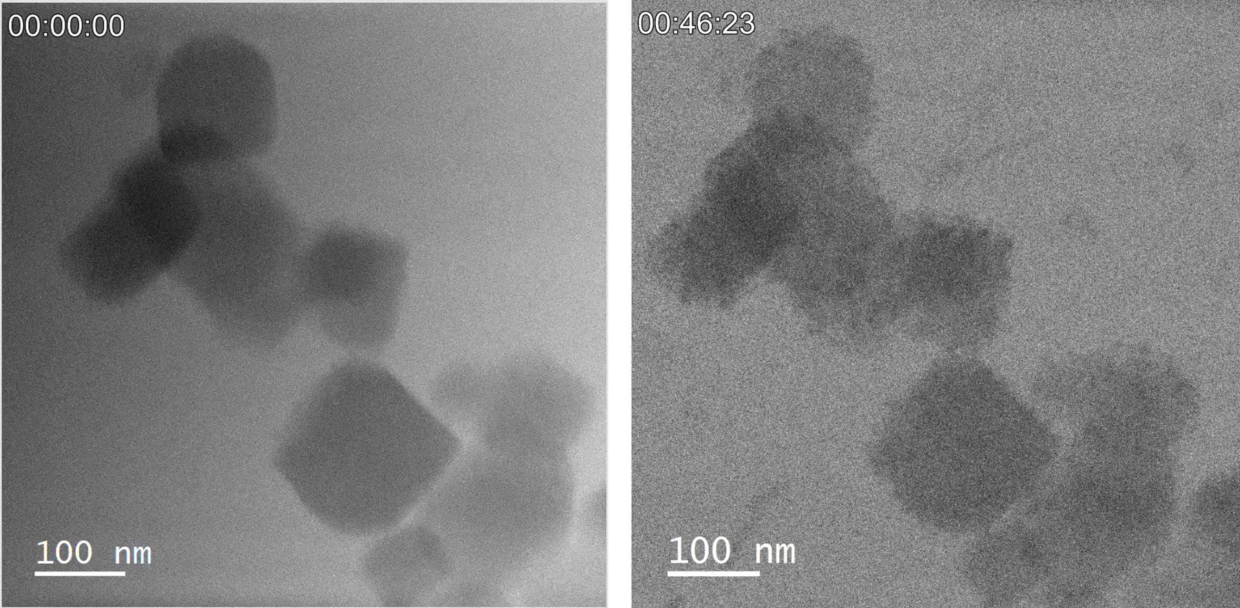 Al on SrTiO₃ catalyst before and after illumination in a water/methanol mixture