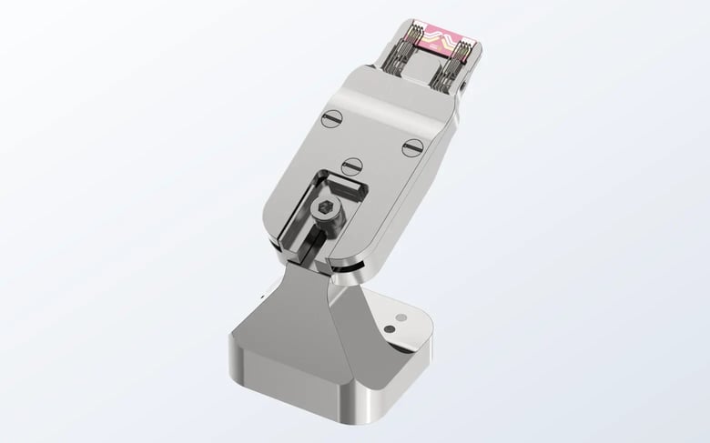 The FireBolt SEM holder tip with a heating and biasing Nano-Chip mounted