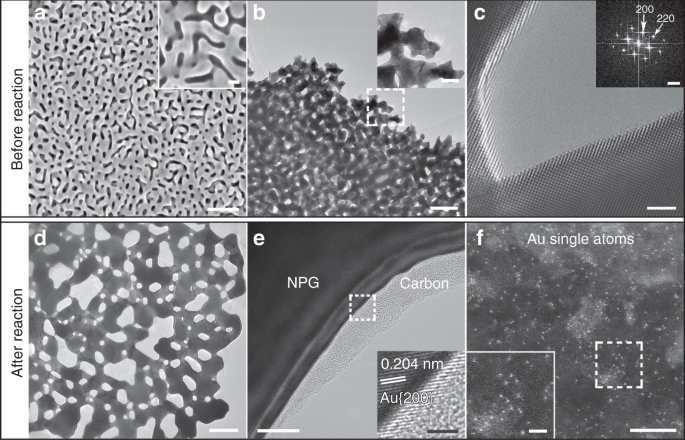 Dynamic co-catalysis of Au single atoms and nanoporous Au for methane pyrolysis