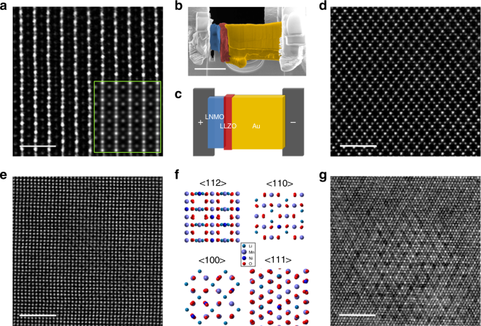 Three-dimensional atomic-scale observation of structural evolution of cathode material in a working all-solid-state battery
