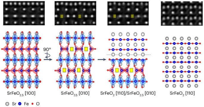 Monitoring the formation of infinite-layer transition metal oxides through in situ atomic-resolution electron microscopy